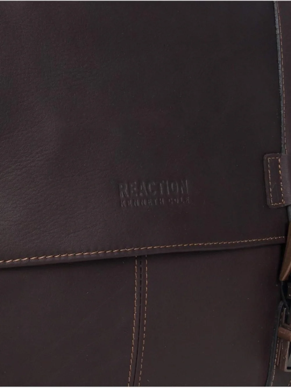 Kenneth Cole Chocolate Brown Leather Messenger Satchel